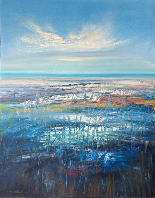 Coastal Blues oil painting