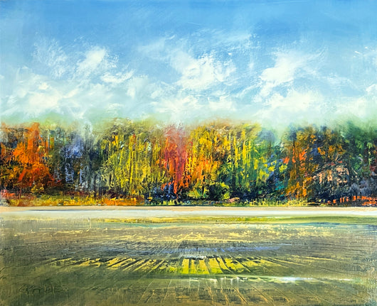 Forest and Fields oil painting