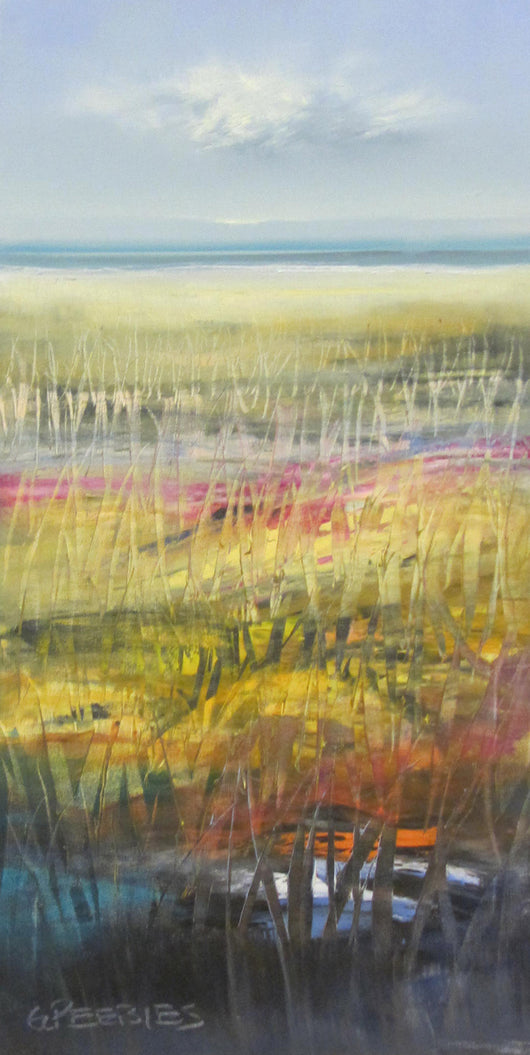 Sunshine on Beach Grass oil painting