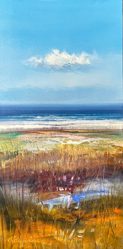Vertical Beach View II Oil Painting