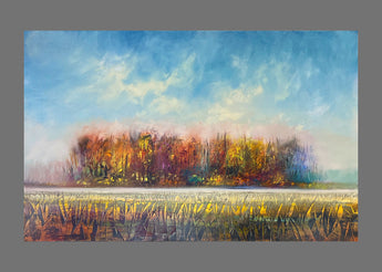 Gold Textured Field oil painting