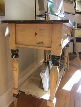 Rustic two tier table kitchen island or bar