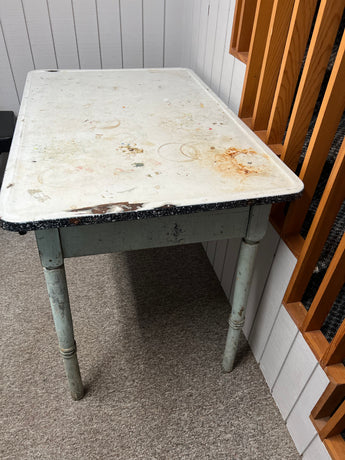 Enameled Top Vintage Kitchen Table