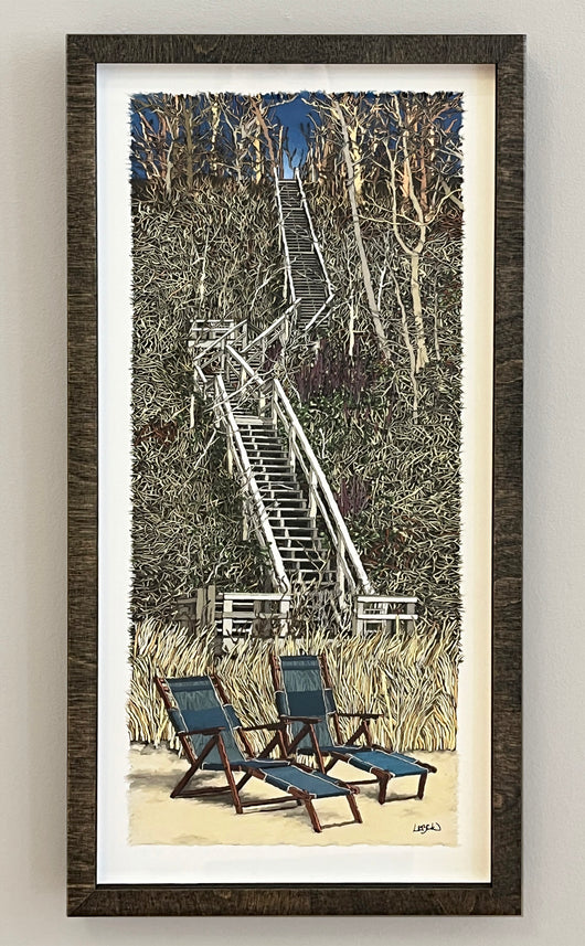 Blue Chairs - Framed Giclee