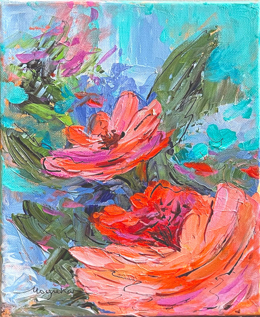 Blossoms at Play oil painting