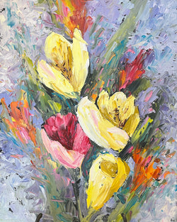 Colorful Blooms oil painting