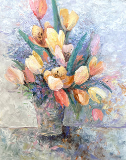Soft, Sensational Tulips oil painting