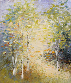 Summer Canopy Tree Tunnel Oil Painting