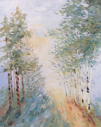 Sunlit Path Oil Painting
