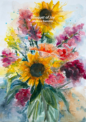 Bouquet of Joy Watercolor Painting