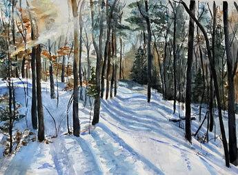 Casting Shadows Watercolor Painting
