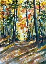 Path of Gold watercolor painting
