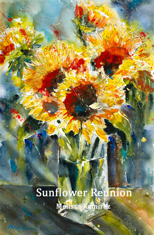 Sunflower Reunion Watercolor Painting