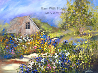 Barn Flowers Giclee