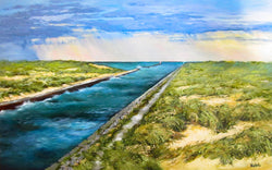 Saugatuck Channel View Oil Painting