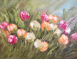 Tulip Beds Oil Painting