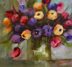 Tulip Bouquet Oil Painting