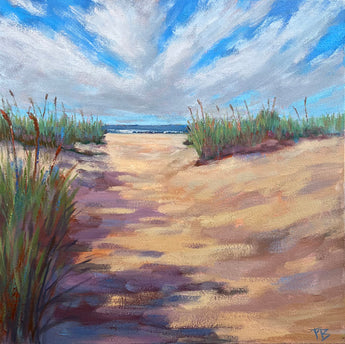 Beach Access oil painting