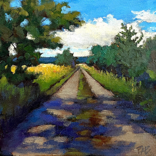 Down the Road oil painting