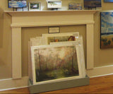 White wood mantel - affix to wall