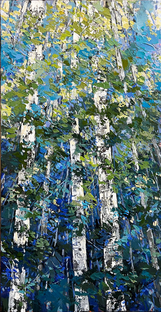 Perches acrylic painting