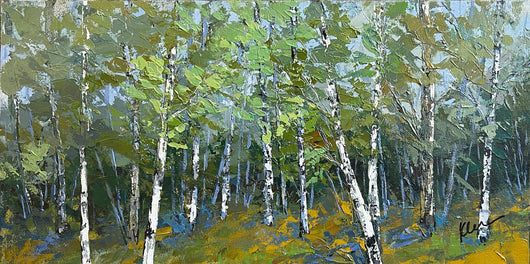 Waiting acrylic painting