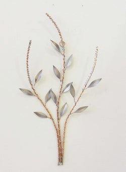 Copper Branch with Silver Leaves and Accents