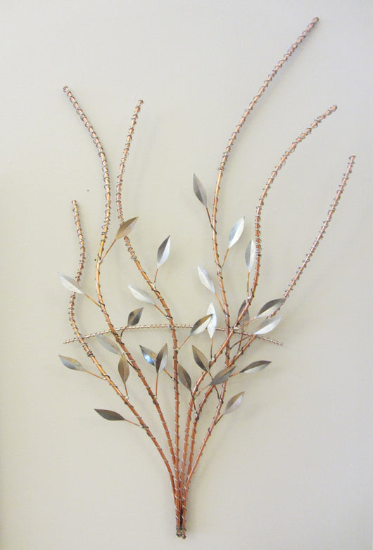Copper Wavy Grass with Silver Leaves