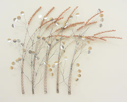 Silver and Copper Grass with Silver Discs