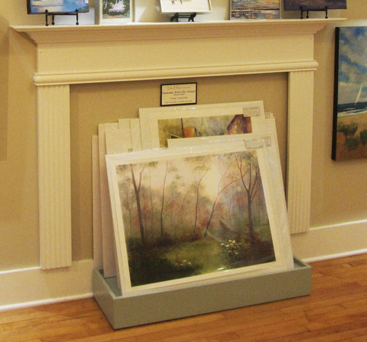 White wood mantel - affix to wall