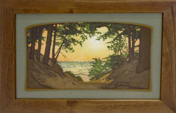 Saugatuck Dunes Walnut Framed Giclee