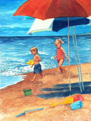 Beach Day Play Giclee