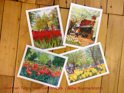 Downtown Tulips Notecards