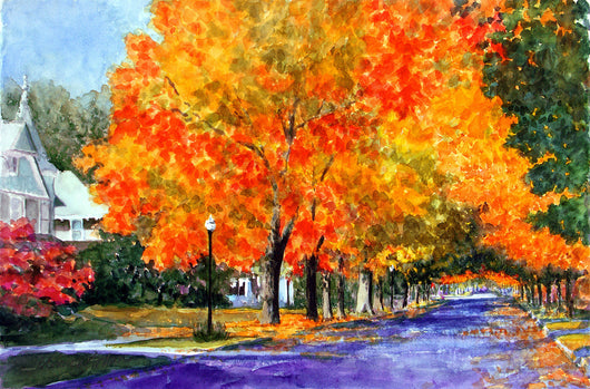 Eleventh Street Maples Giclee