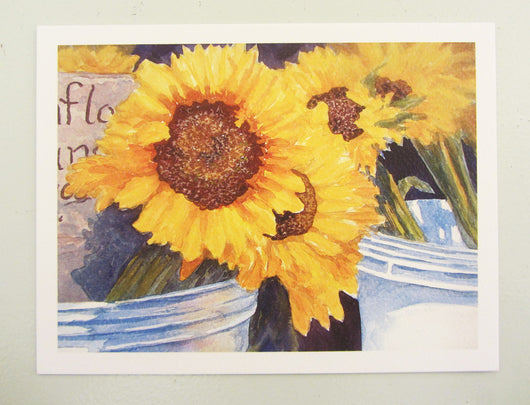 Market Sunflowers Notecards Set of 4