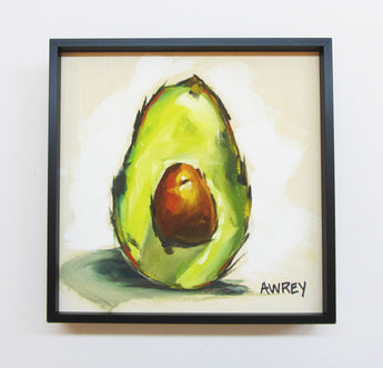 Fruits On Wood Sliced Avocado Framed Giclee