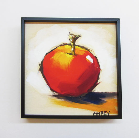 Fruits On Wood Red Apple Framed Giclee