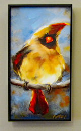 Her Majesty Cardinal Framed Giclee on Canvas