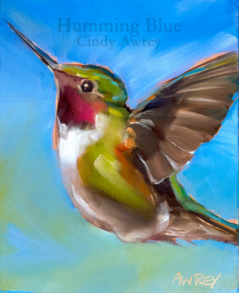 Humming Blue Giclee