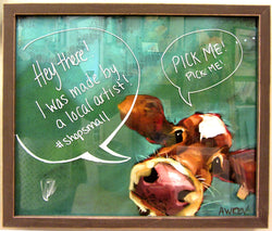 In Your Face Rustic Framed Marker Board