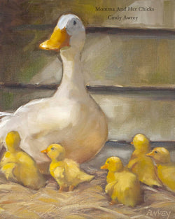 Mama and the Chicks Giclee