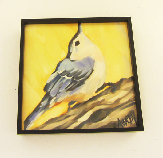 White Breasted Nuthatch Framed Giclee