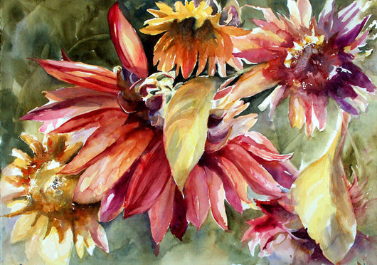 Tropical Sunflowers Giclee