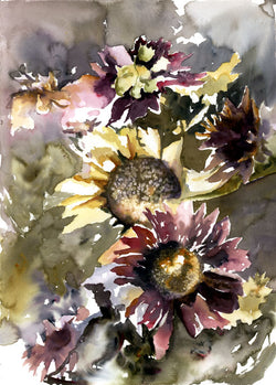 Autumn Sunflowers II Giclee