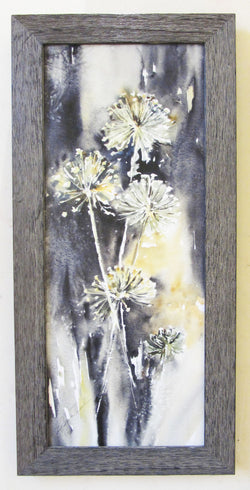 Allium Quintet Framed Giclee on Canvas