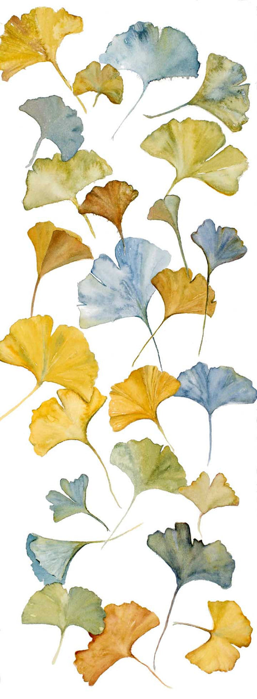 Blue Ginkgos Giclee