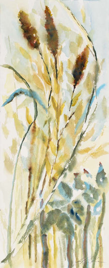 Cat Tails And Grasses Mini Canvas Giclee Framed