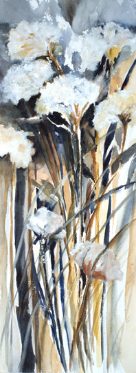 Dried Goldenrod Stems Watercolor Painting