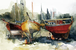 Dry Docked At Gibson's II Giclee