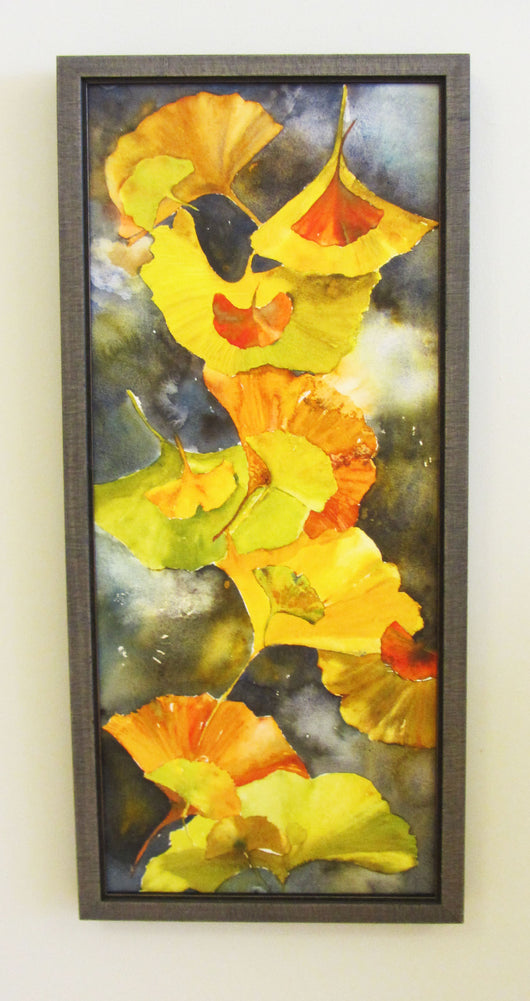 Evening Ginkgo Leaves Giclee on Canvas Framed